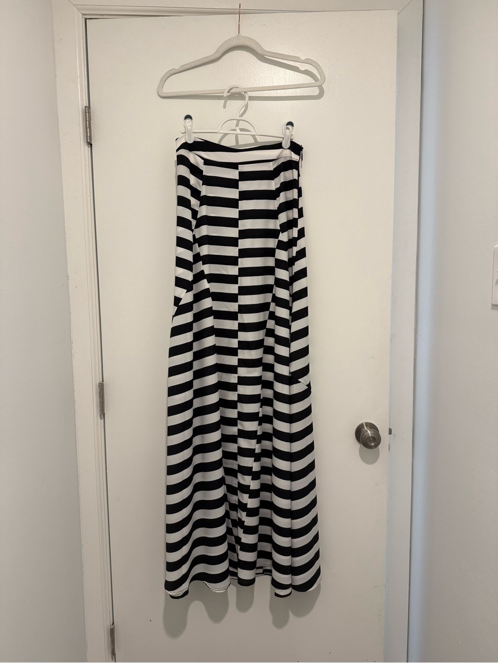 Show Me Your MuMu Black and White Horizontal Striped Maxi Skirt